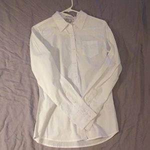 White button down equestrian riding shirt